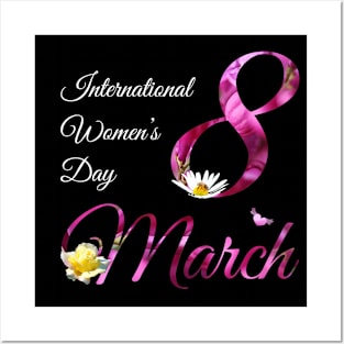 International Womens Day Cute Floral March 8Th 2023 Posters and Art